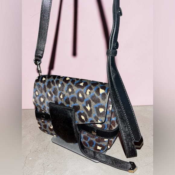 Jimmy Choo Lexie Small Leopard Print Pony Bag - Picture 5 of 7